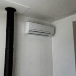 compacte airco in huis netjes geplaatst