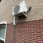 buitenunit mitsubishi montage zijkant woning